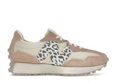 Pre-owned New Balance 327 (women's) Sneakers In Flat Taupe/linen/leopard