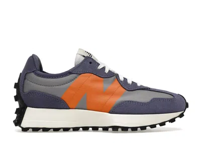 Pre-owned New Balance 327 (women's) Sneakers In Magnetic Blue/varsity Orange