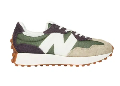 Pre-owned New Balance 327 (women's) Sneakers In Oak Leaf Green/beige/mystic Purple