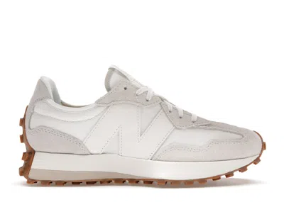 Pre-owned New Balance 327 (women's) Sneakers In White/beige/gum In Multi