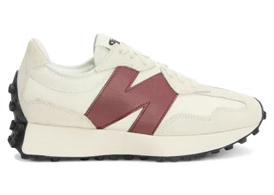 Pre-owned New Balance 327 (women's) Sneakers In White/dark Red In Multi
