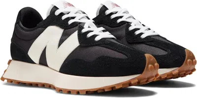 New Balance Women's 327 Casual Sneakers From Finish Line In Black,white,gum