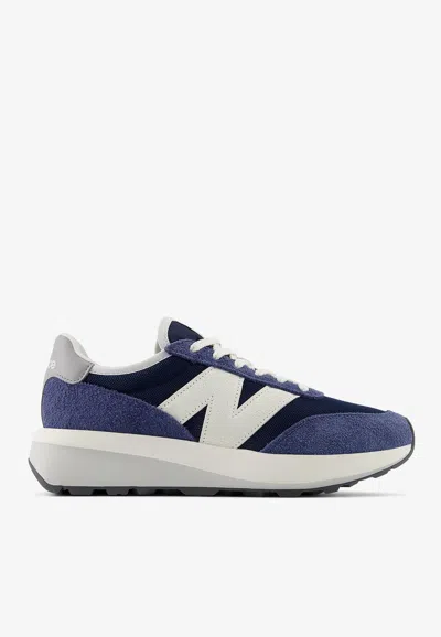 New Balance 370 Low-top Sneakers In Nb Navy With Sea Salt In Blue