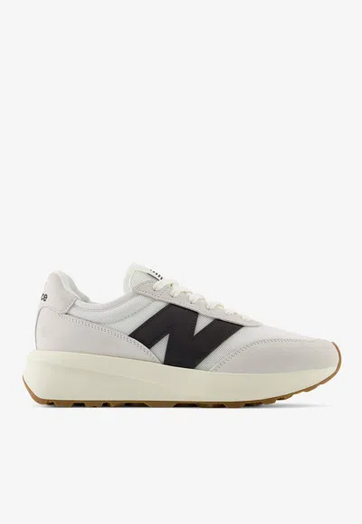New Balance 370 Low-top Sneakers In Sea Salt With Black Cement In Sand