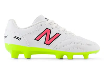 Pre-owned New Balance 442 V2 Academy Fg W Te Black (gs/ps) Sneakers In White/lite