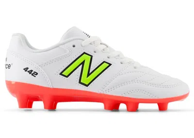 Pre-owned New Balance 442v2 Academy Fg Sneakers In White/solar