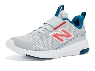 New Balance 468 Slip-on (little Kid) Kids Shoes Light Zinc Blue/neo Flame: 2 Little Kid W, Textile In Gray