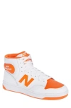 New Balance 480 High Top Sneaker In White/ Poppy