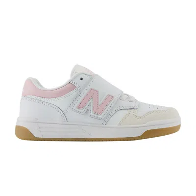 Pre-owned New Balance 480 Hook & Loop Little Kid Wide 'orb Pink' | White | Kid's Size 1