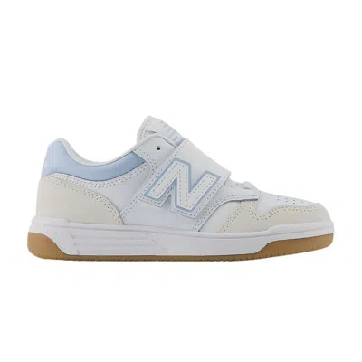 Pre-owned New Balance 480 Hook & Loop Little Kid Wide 'white Light Chrome Blue' | Kid's Size 11