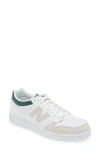 New Balance 480 Sneakers In White/ Night Watch Green