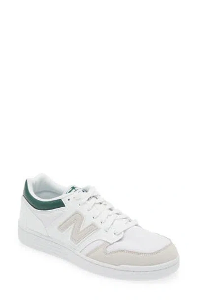 New Balance 480 Sneaker In White/night Watch Green