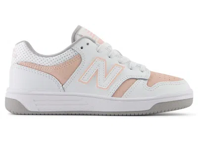 Pre-owned New Balance 480 Sneakers In White/pink Haze In Multi