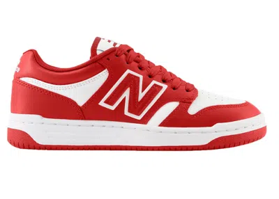 Pre-owned New Balance 480 Sneakers In White/red