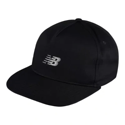 New Balance 5 Panel A Frame Flat Brim In Black