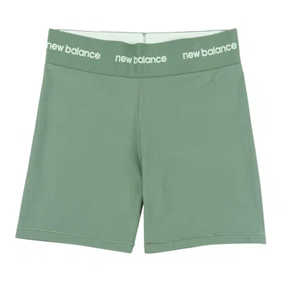 Pre-owned New Balance 5" Sleek High Rise Sport Short 'dark Juniper' | Green | Women's Size L