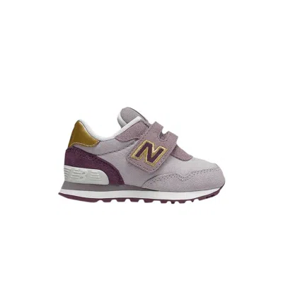 Pre-owned New Balance 515v1 Hook & Loop Wide Toddler 'purple Metallic Gold' | Infant Size 3