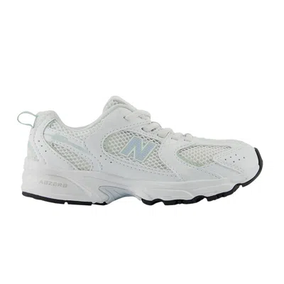 Pre-owned New Balance 530 Bungee Lace Little Kid Wide 'white Ice Blue' | Kid's Size 12
