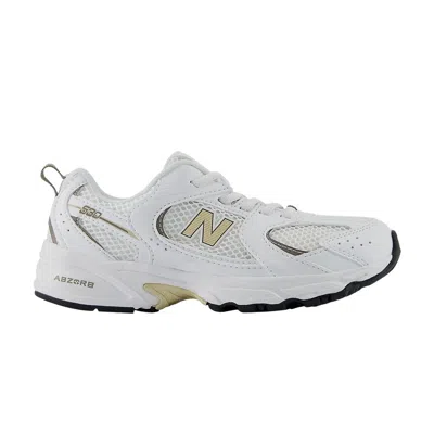 Pre-owned New Balance 530 Bungee Lace Little Kid Wide 'white Khaki' | Kid's Size 13.5