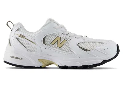Pre-owned New Balance 530 Bungee Lace Sneakers In Nb White/khaki