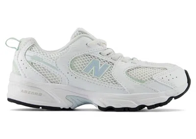 Pre-owned New Balance 530 Bungee Lace Sneakers In White/ice Blue In Multi