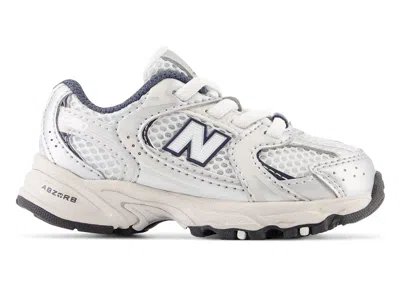 Pre-owned New Balance 530 Bungee Navy Sneakers In Summer Fog/nimbus Cloud/nb Navy Blue