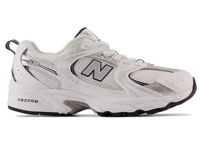 Pre-owned New Balance 530 Bungee Sneakers In White/natural Indigo/silver Metallic In Multi