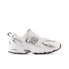 New Balance Kids 530 Bungee Lace Trainers In White/blue/grey