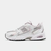 New Balance Gender Inclusive 530 Sneaker In White/silver Metallic/ice Wine