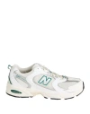 New Balance 530 Low-top Sneakers In White With Teal In White