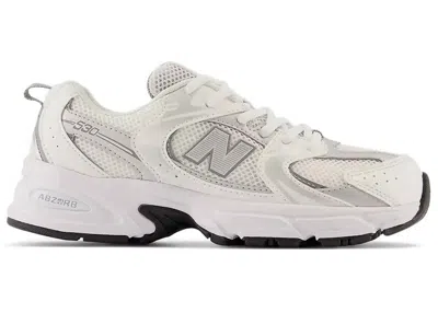 Pre-owned New Balance 530 Silver Sneakers In White/silver Metallic