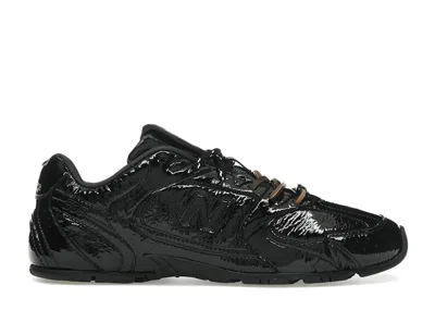 Pre-owned New Balance 530 Sl Miu Miu Patent (women's) Sneakers In Black