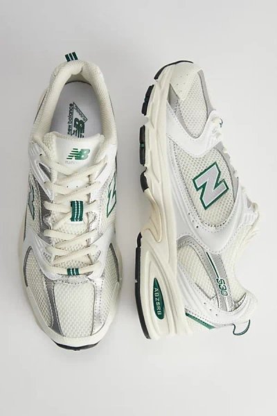 New Balance Men's 530 Sneaker In Sea Salt With White And Marsh Green, Men's At Urban Outfitters In Ivory