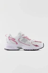 New Balance 530 Sneakers In White With Pink Metallic Details In White/pink Sugar