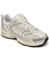 New Balance Mesh Rubber Sole Sneakers With Silver Accents In Gray