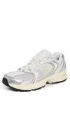 New Balance Mesh Rubber Sole Sneakers With Silver Accents In Multi