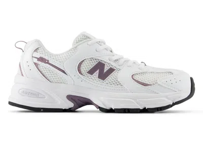 Pre-owned New Balance 530 Sneakers In White/dark Ice Wine