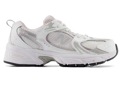 Pre-owned New Balance 530 Sneakers In White/mid Century Pink