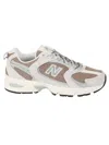 New Balance Womens Bisque Mr530 Leather And Mesh Trainers In Moonrock Grey