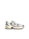 New Balance '530' White Fabric Sneakers In Silver