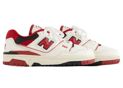 Pre-owned New Balance 550 Aime Leon Dore Sneakers In White/red In Multi