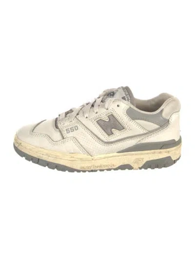 Pre-owned New Balance 550 Aime Leon Dore White Grey Athletic Sneakers In Neutrals