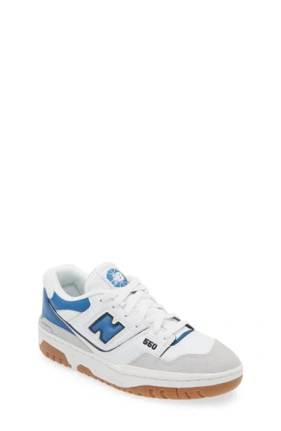 New Balance Kids' 550 Basketball Trainer In Brighton Grey/ Blue Agate