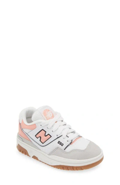 New Balance 550 Basketball Sneaker In Brighton Grey/ Omega Pink