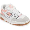 New Balance 550 Basketball Sneaker In Brighton Grey/omega Pink