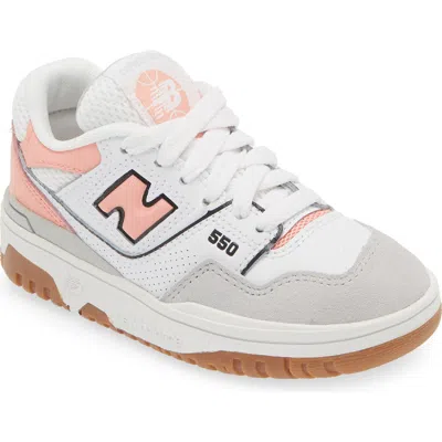 New Balance 550 Basketball Sneaker In Brighton Grey/omega Pink