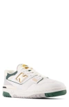 New Balance 550 Basketball Sneaker In White/ Night Watch Green