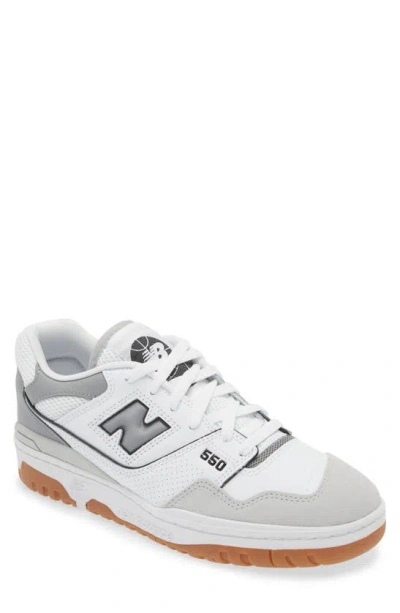 New Balance 550 Basketball Sneaker In White/ Slate Grey