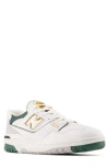 New Balance 550 Basketball Sneaker In White/night Watch Green