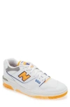 New Balance 550 Basketball Sneaker In White/vibrant Orange